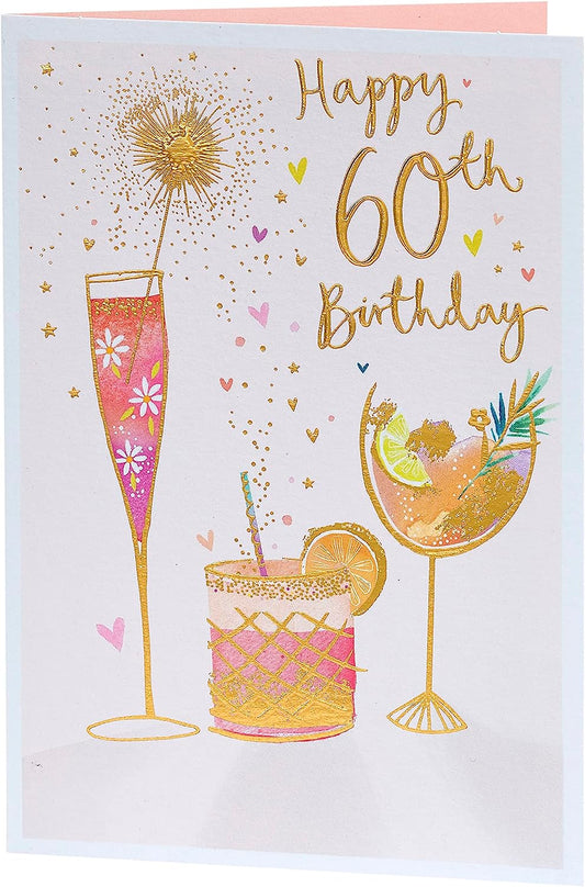 Sweet Cocktail Design 60th Birthday Card