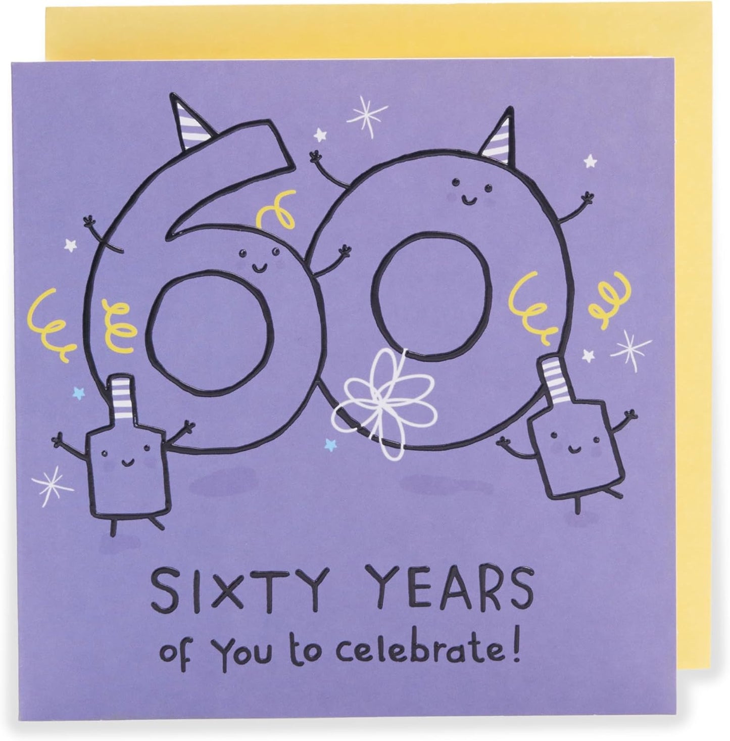 Purple Design 60th Birthday Card for Him/Her/Friend