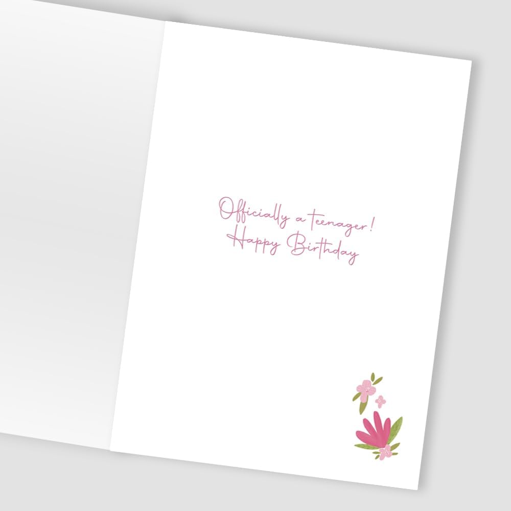 Contemporary Girl 13th Blooming Fun! Birthday Card