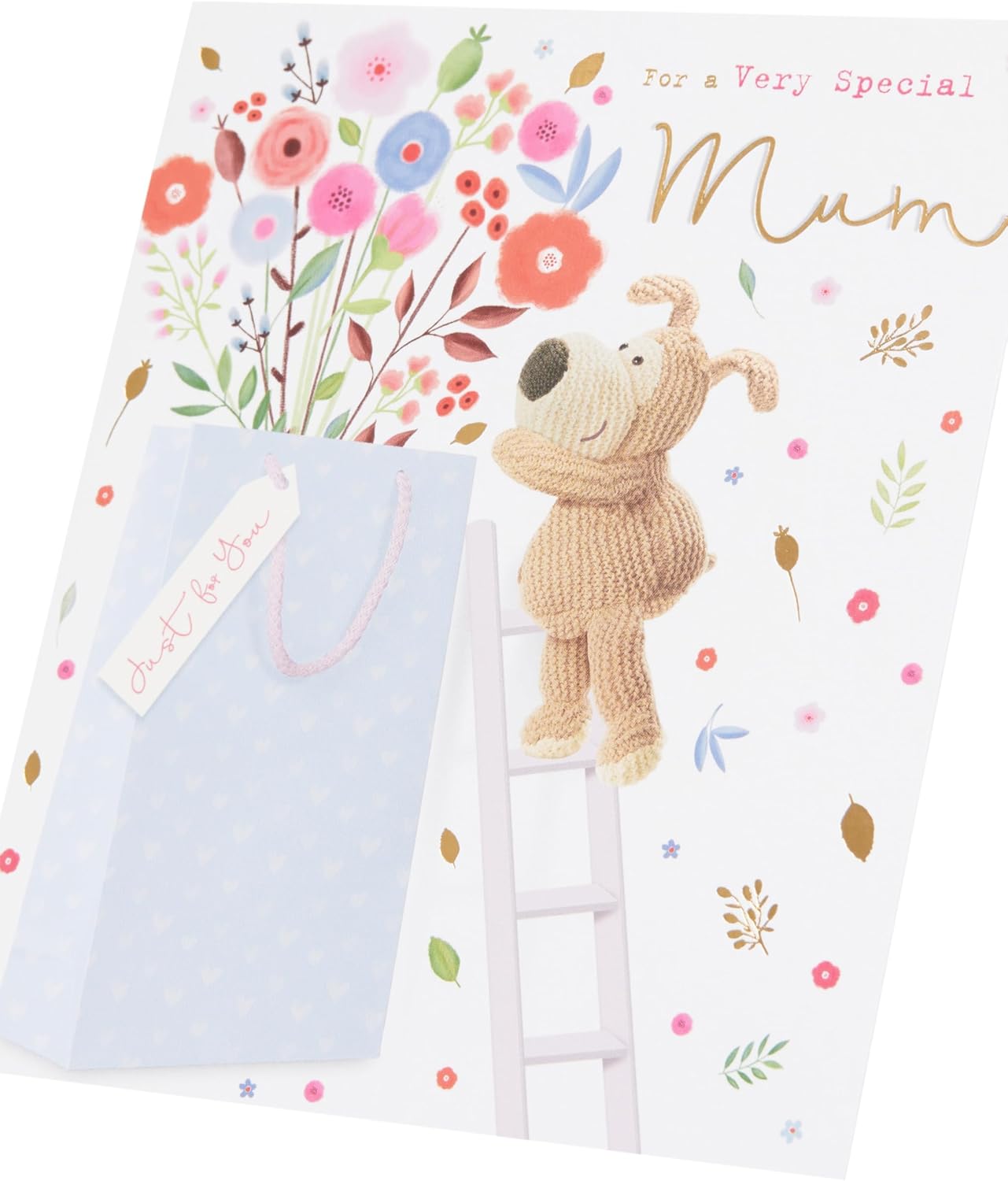 Boofle on Ladder Mum Birthday Card