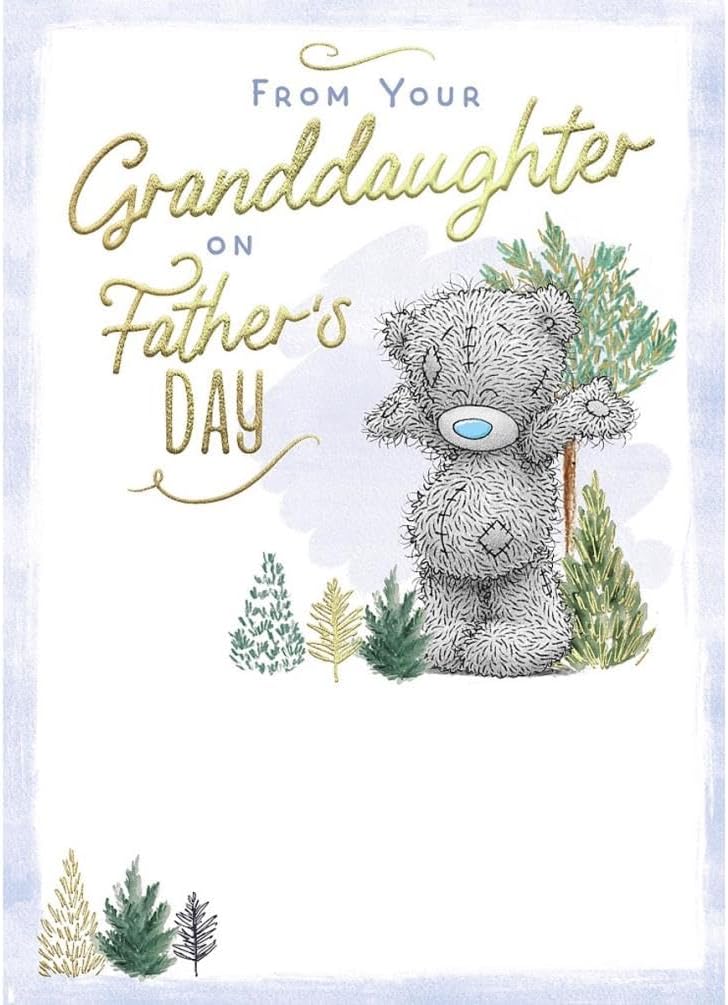 Bear With Arms Outstretched From Your Granddaughter Father's Day Card