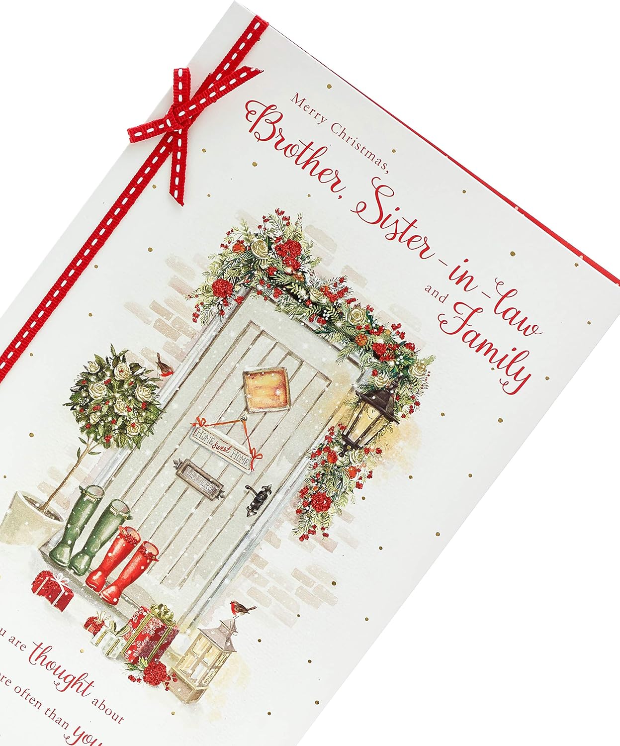 Decorated Doorway Design Brother & Sister-In-Law Christmas Card