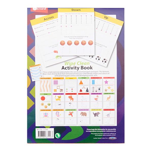 A5 22 Pages Wipe Clean Activity Dot To Dot Book With Pen by Ormond