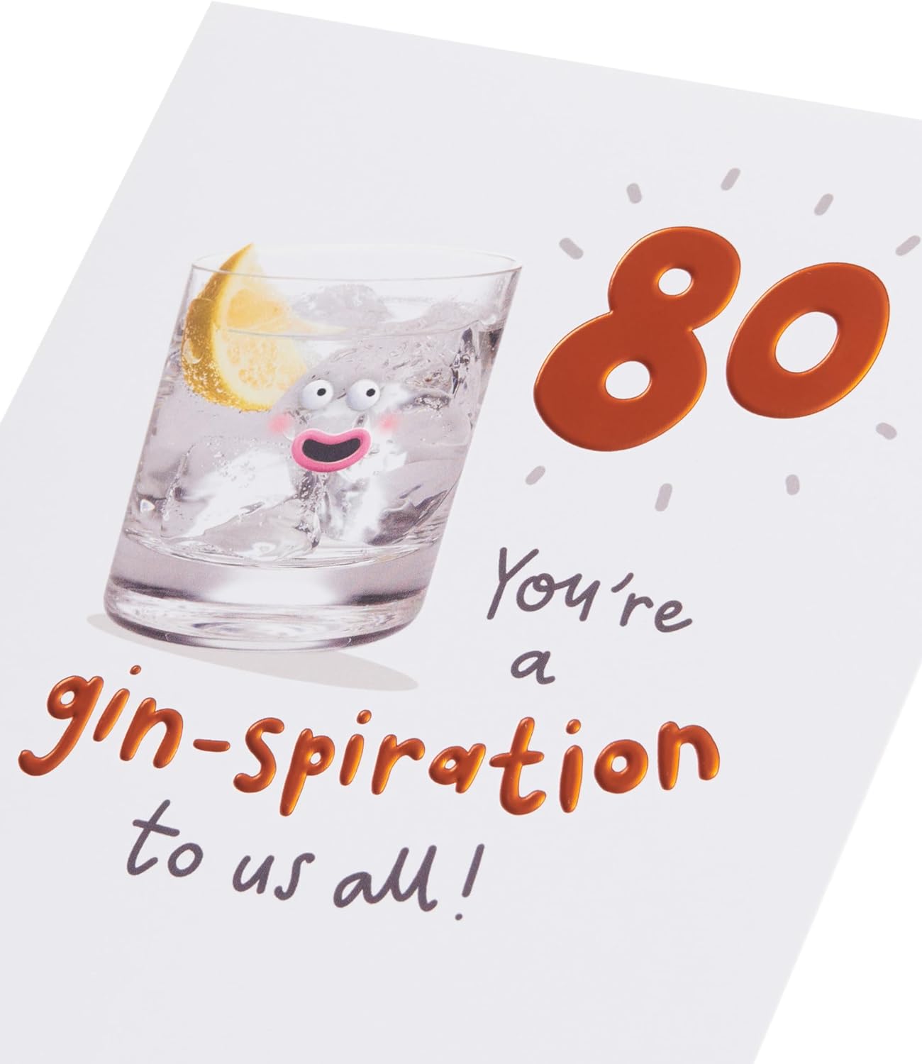 Gin-spiration to us all! Design 80th Birthday Card for Him/Her/Friend