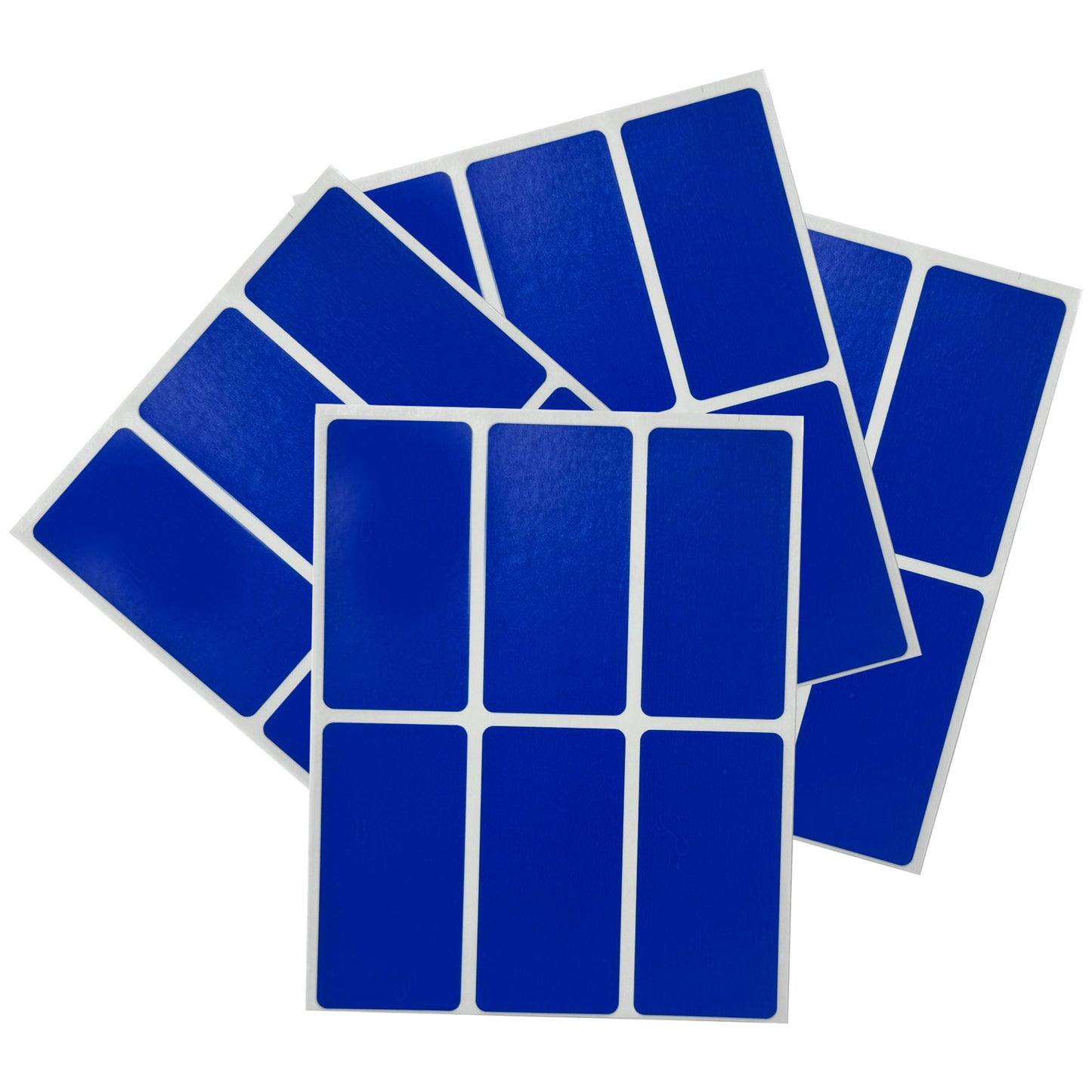 Pack of 120 Blue 25x50mm Rectangular Labels - Adhesive Stickers