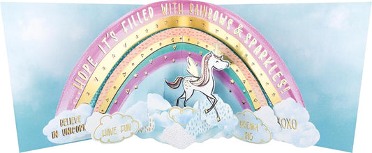 Magical Unicorn Rainbow Ride! 3D Pop Up Birthday Card