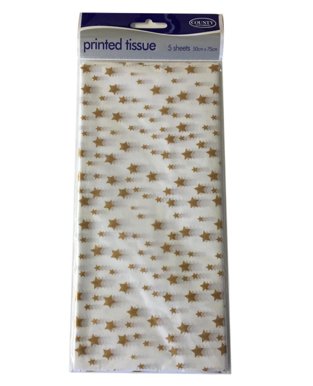 Gold Stars Tissue Paper 5 Sheets