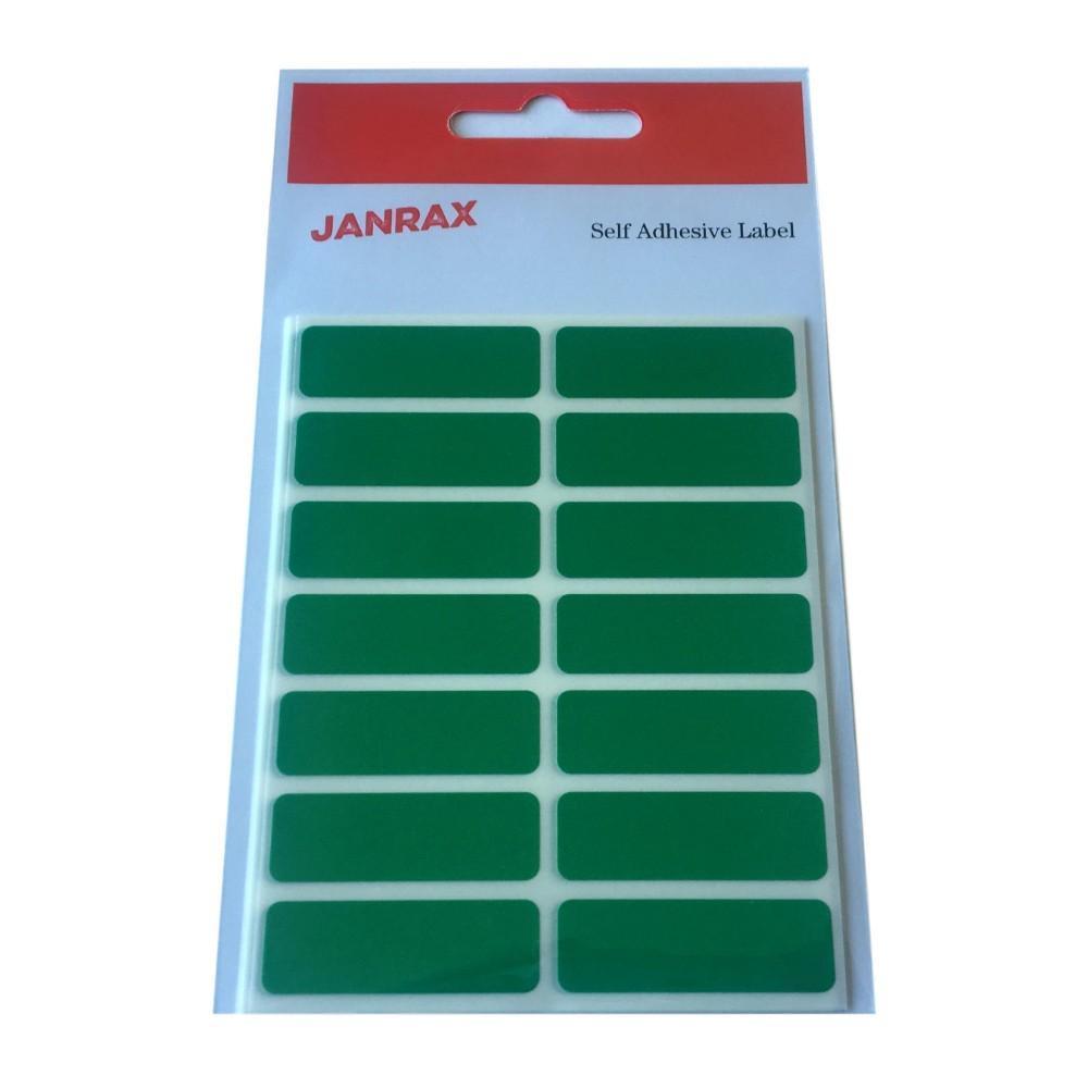 Pack of 980 Green 12x38mm Rectangular Labels - Adhesive Stickers