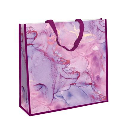 Pink Marble Jumbo Square PP Woven Gift Bag