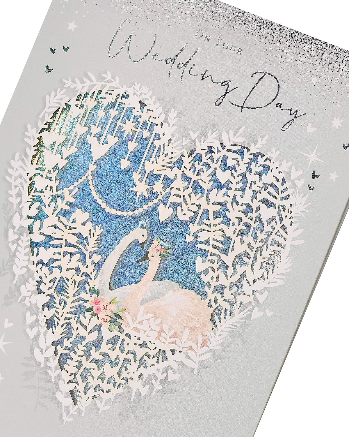 Swan Design Wedding Congratulations Card