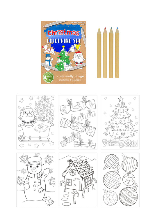 Eco-Friendly Mini Christmas Colouring Set