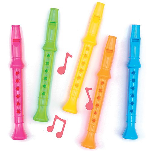 Colourful Flutes (Pack of 6)