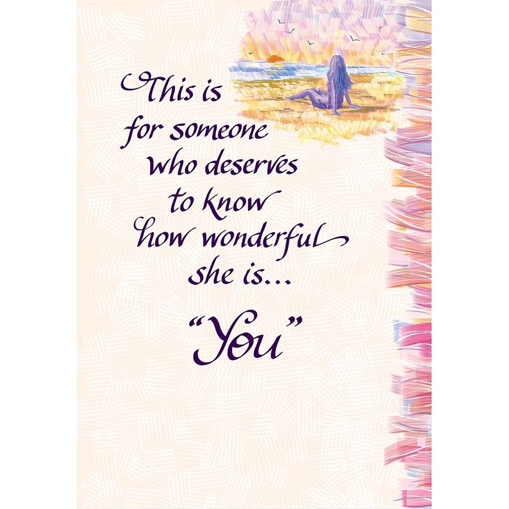 For Someone Deserves How Wonderful She Is.. Sentimental Verses Keepsake Greeting Card