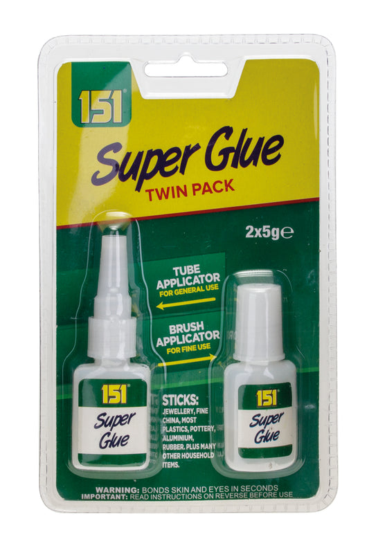 Super Glue Twin Pack 2 x 5G Bottles