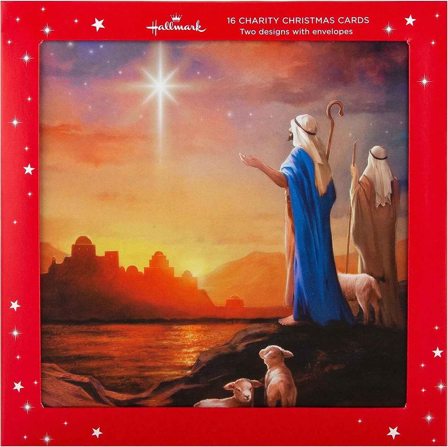 Traditional Religious 2 Designs, Pack of 16 Charity Christmas Cards