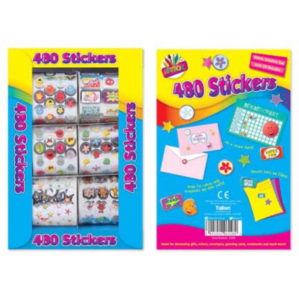 Box of 480 Foil Assorted Stickers