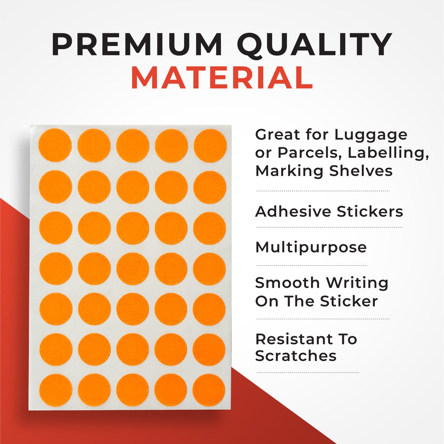 Pack of 1400 Assorted Colour 13mm Round Labels - Stickers