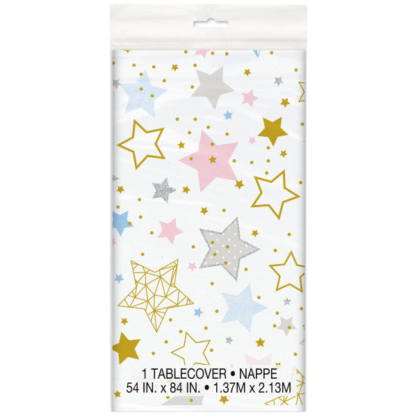 Twinkle Twinkle Little Star Rectangular Plastic Table Cover, 54"x84"