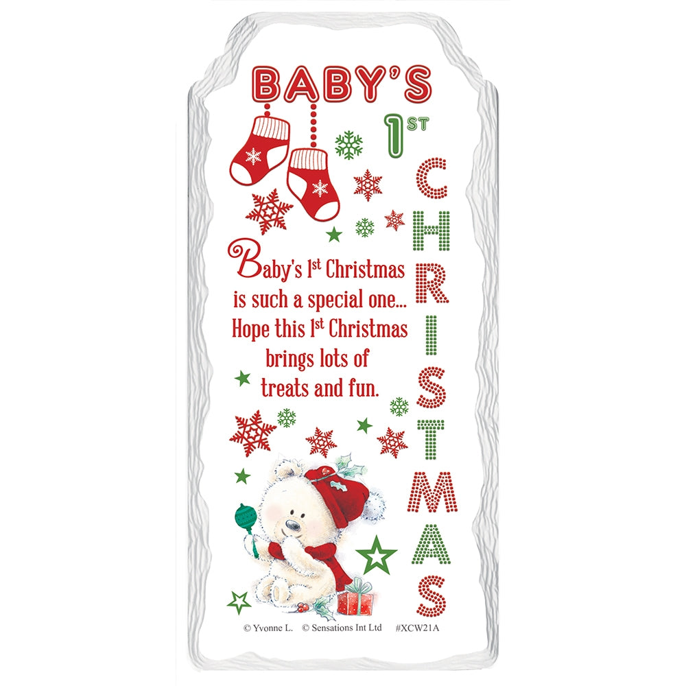 Baby's 1st Christmas Design Hanging Plaque