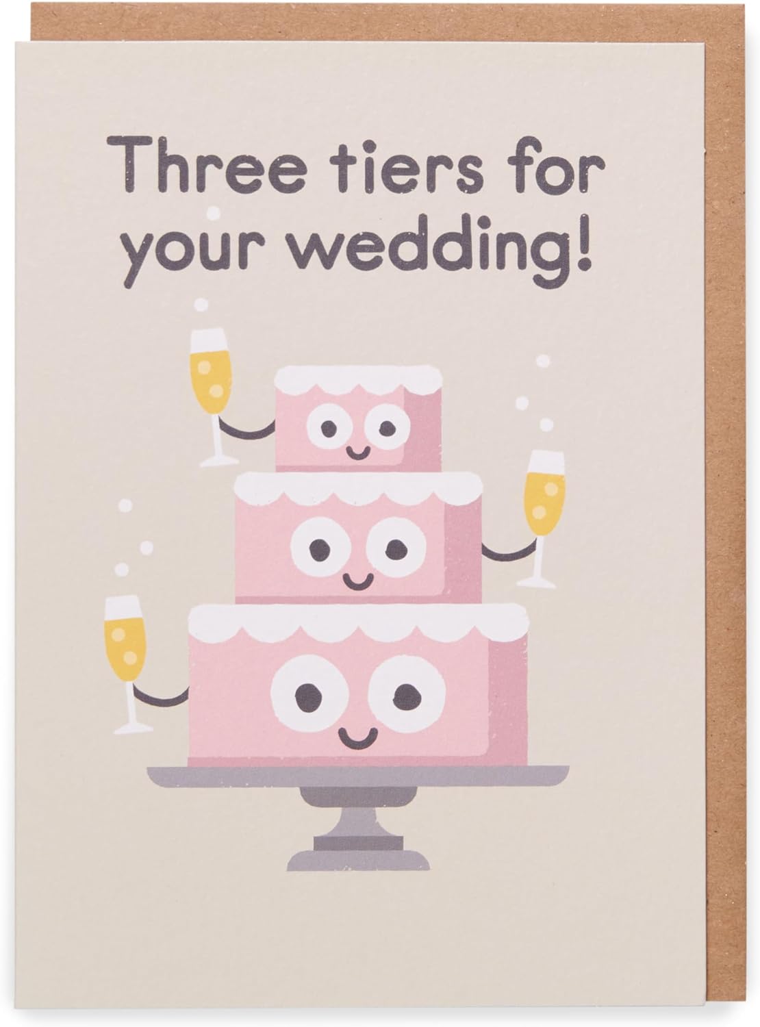 Kindred X David Olenick Three Tiers Wedding Congratulations Card