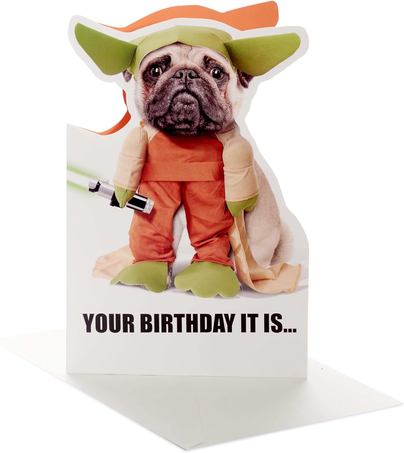 Star Wars Photo Funny Yoda Dog Design Birthday Card