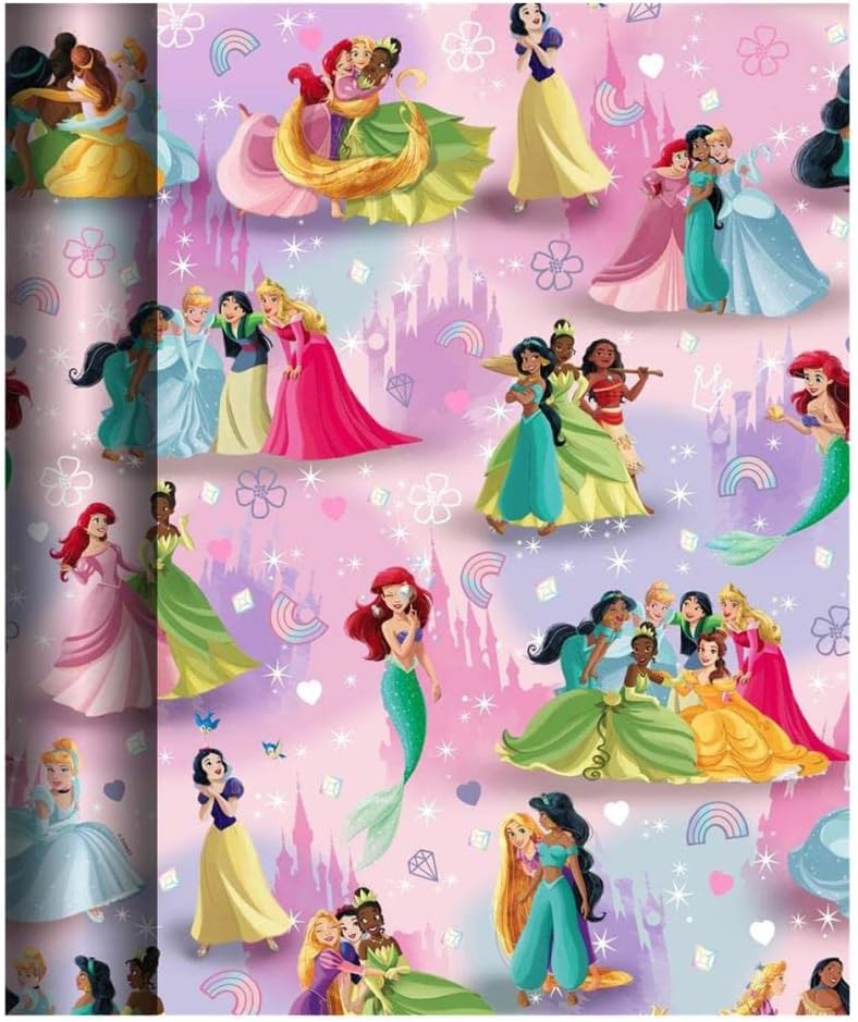 Disney Princess 2m Roll Wrap