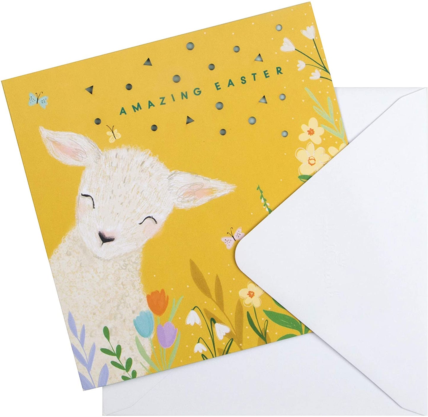 Spring into Step & Sunshine into Day Cute Design Easter Card