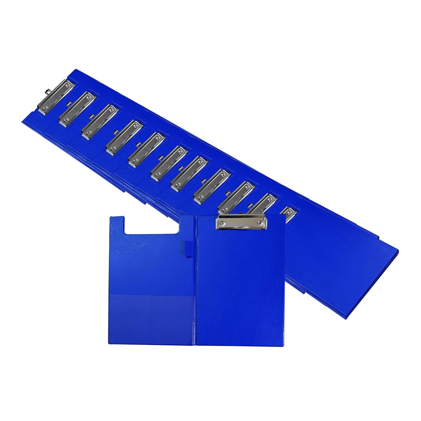 Pack of 12 A5 Blue Foldover Clipboards