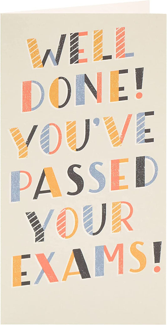 Well Done Passed Exams Congratulations Card 