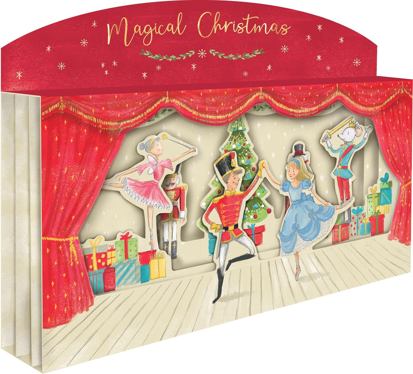 Magical Christmas Spectacular 3D Nutcracker Scene Freestanding Christmas Card 