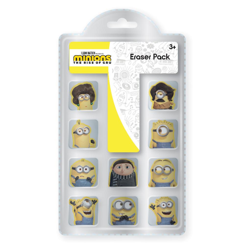 Pack of 10 Minions Movie Eraser 