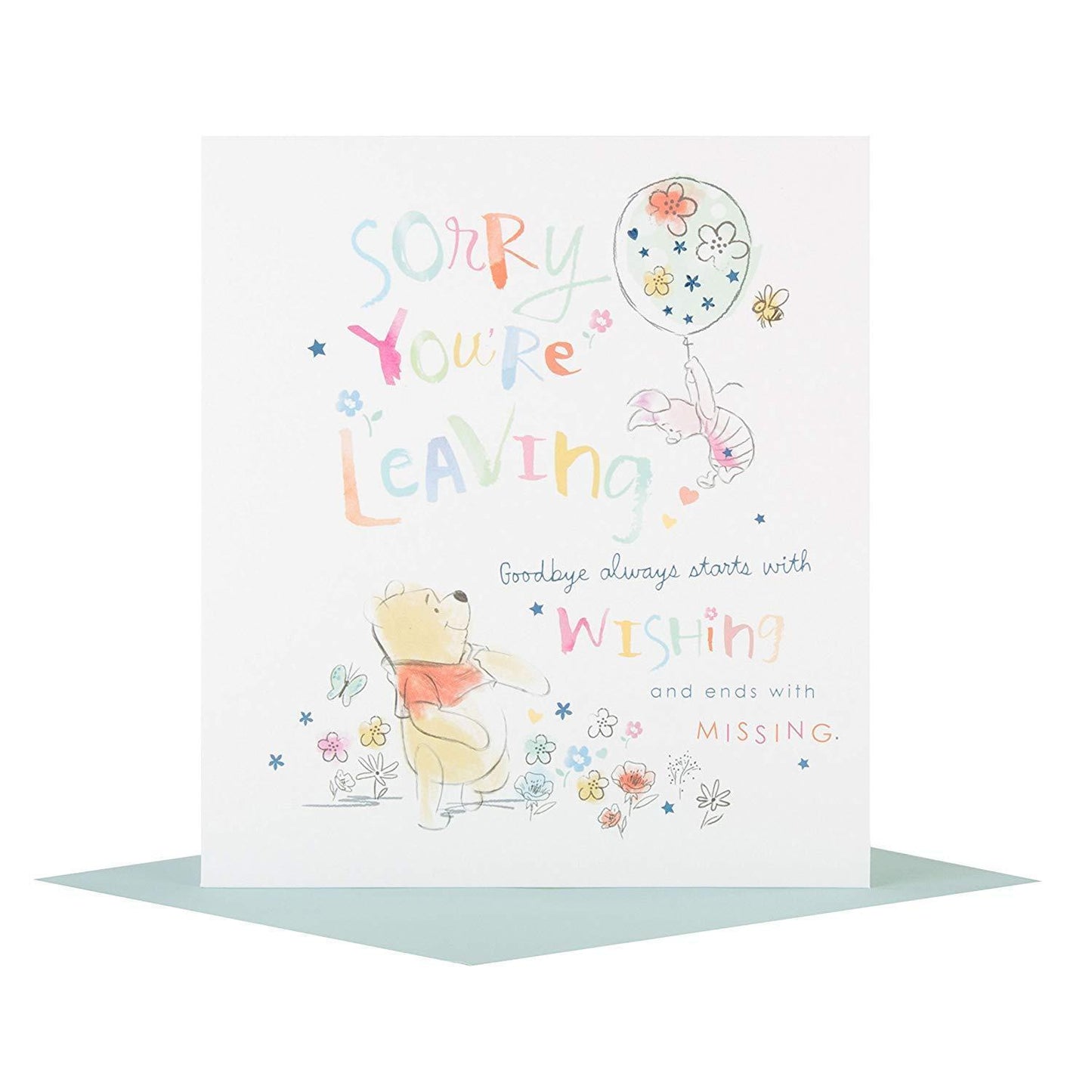 Disney Winnie the Pooh Leaving Card Wishing You Happiness