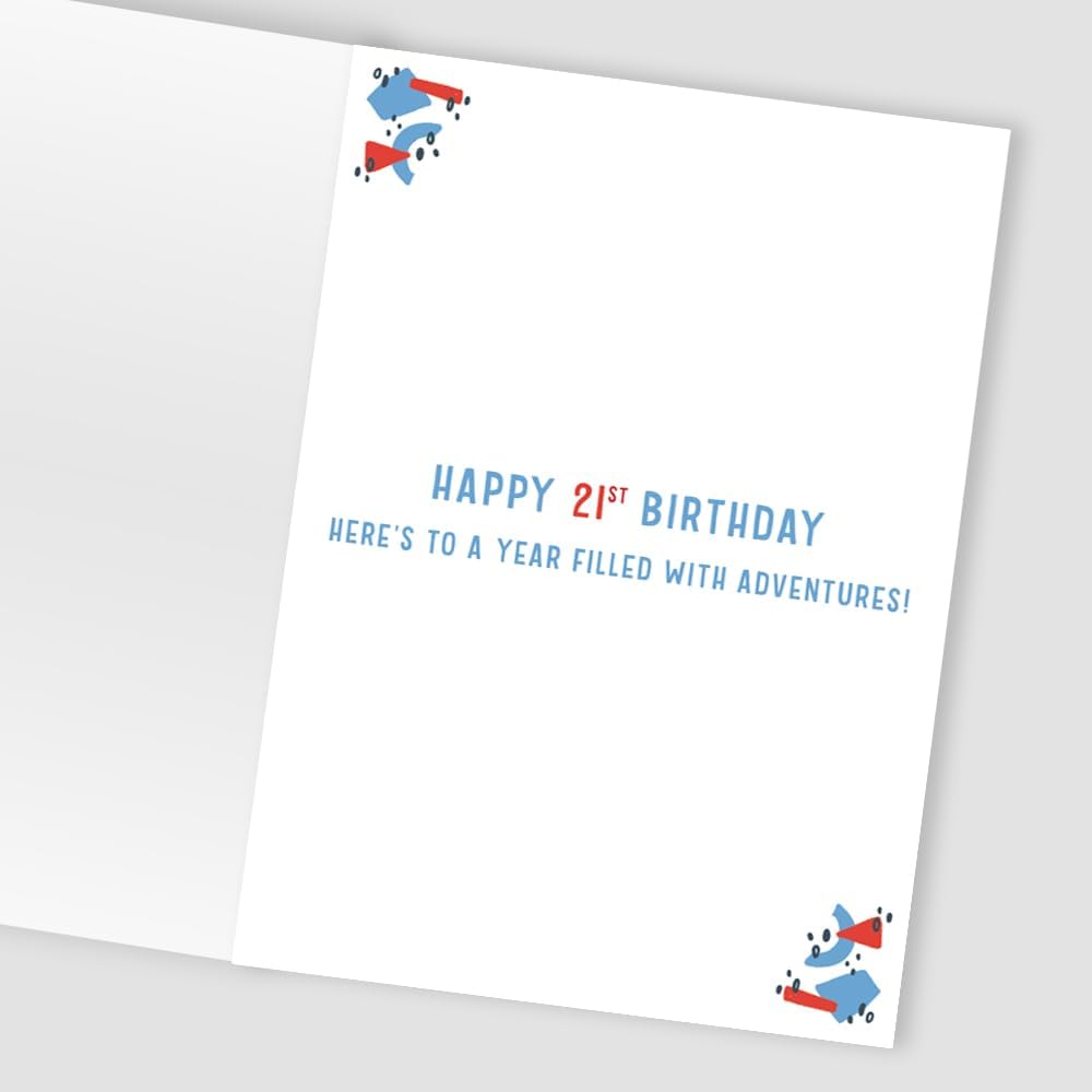 Shine, Celebrate, Fun! Contemporary 21st Birthday Card