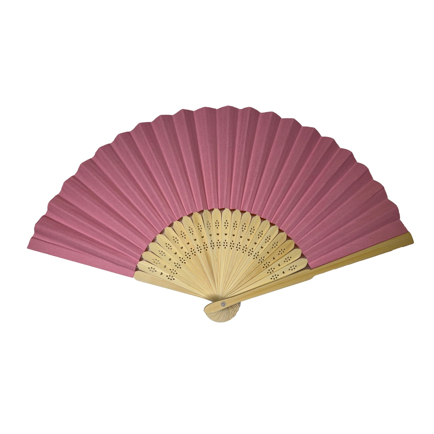 Pack of 500 Pink Paper Foldable Hand Held Bamboo Wooden Fans by Parev