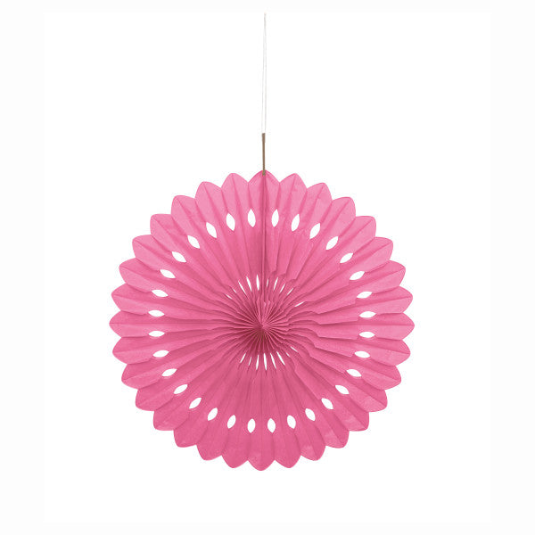 Hot Pink Solid 16" Tissue Paper Fan