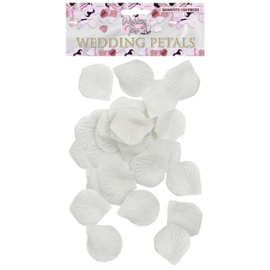 Pack of 150 White Decoration Petals 4.5 x 5cm - Wedding Valentine's Day Flower Decor