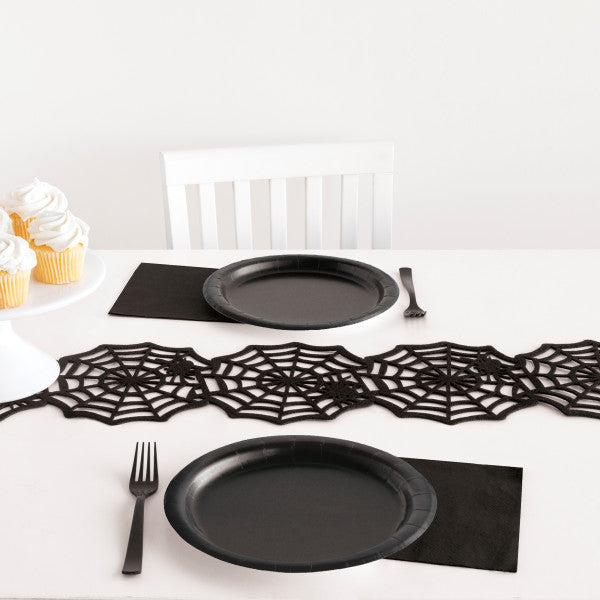 Halloween Diecut Felt Spider Web Table Runner