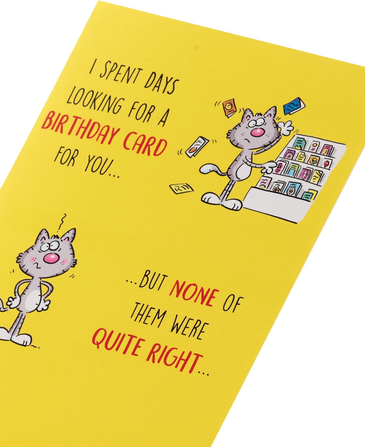 Funny Cheeky Cat Design Giggles Birthday Card