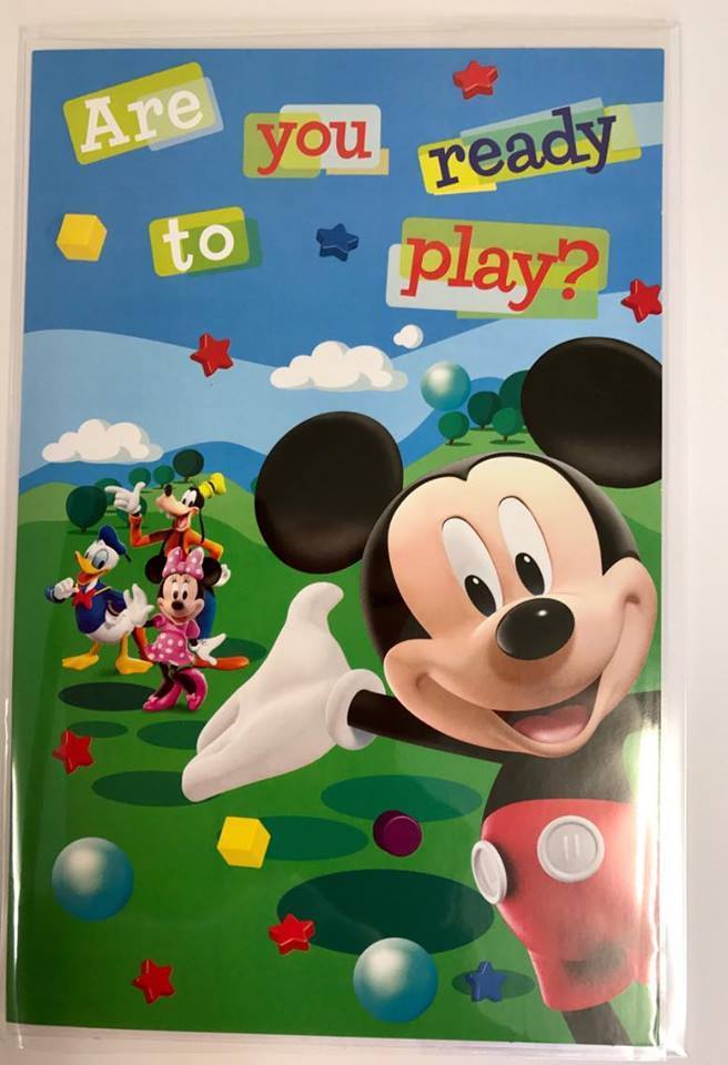 Mickey Mouse  and Friends Magical Stars  Birthday Card - Ready To Play 