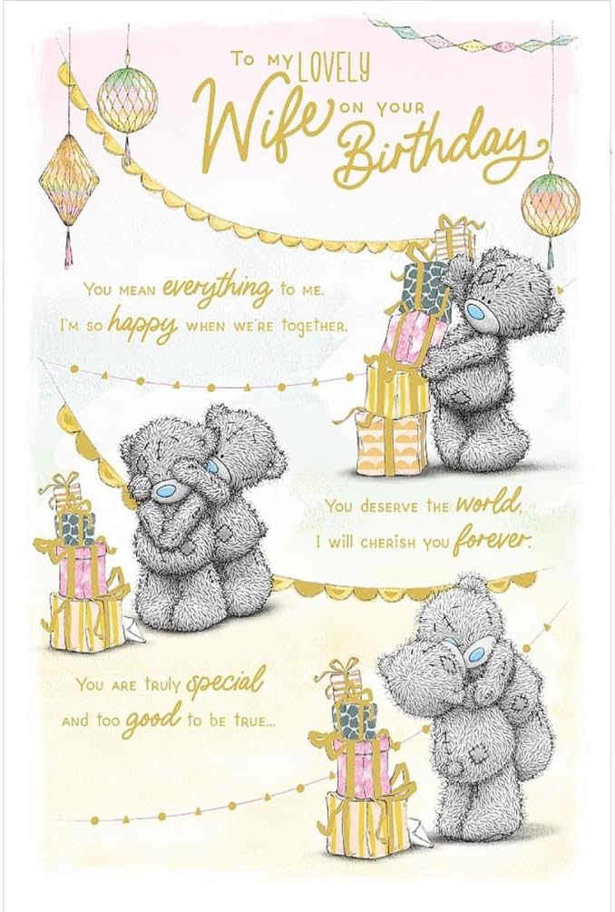 Bears And Presents Wife Birthday Card