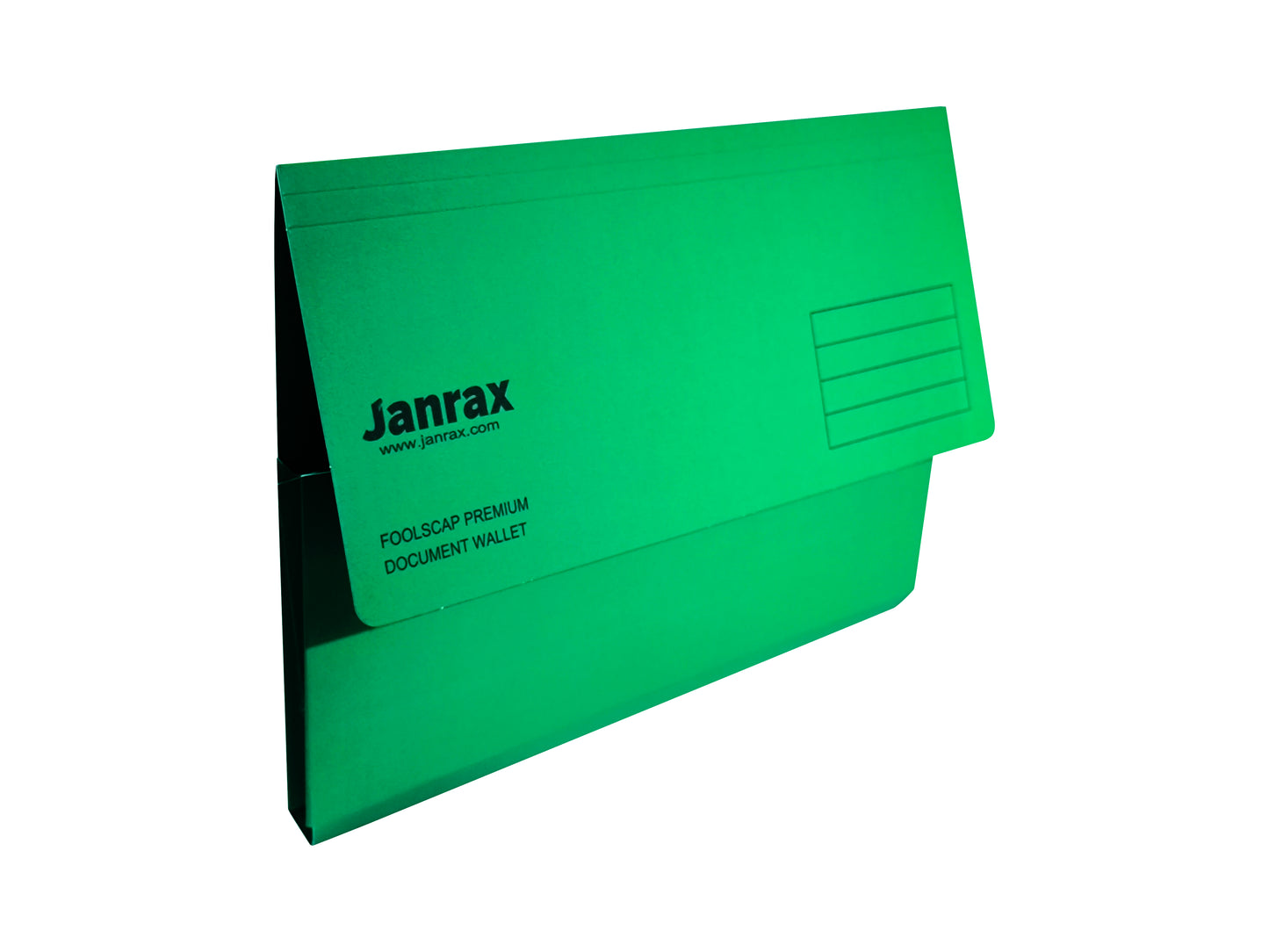 Pack of 100 Green Card Premium Foolscap Document Wallets