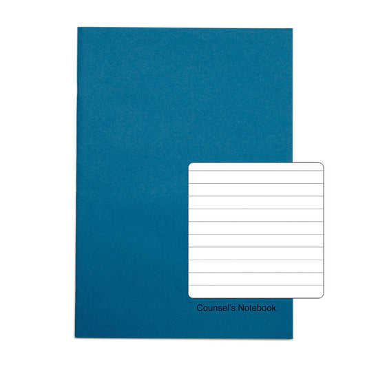 Rhino A4 96 Page Light Blue 8mm Lined Counsels Notebook