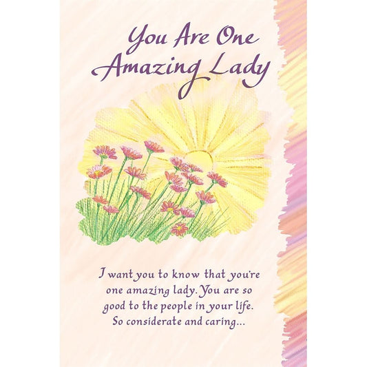 Amazing Lady Heartfelt Sentimental Verses Keepsake Greeting Card