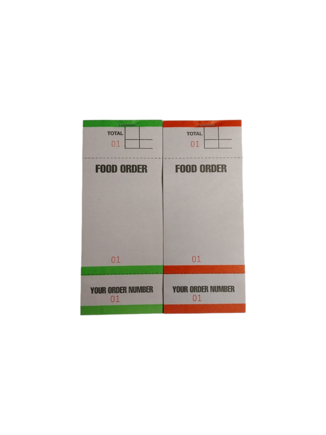 Pack of 50 63mm x 152mm Assorted Coloured Strip Restaurant Service Pads