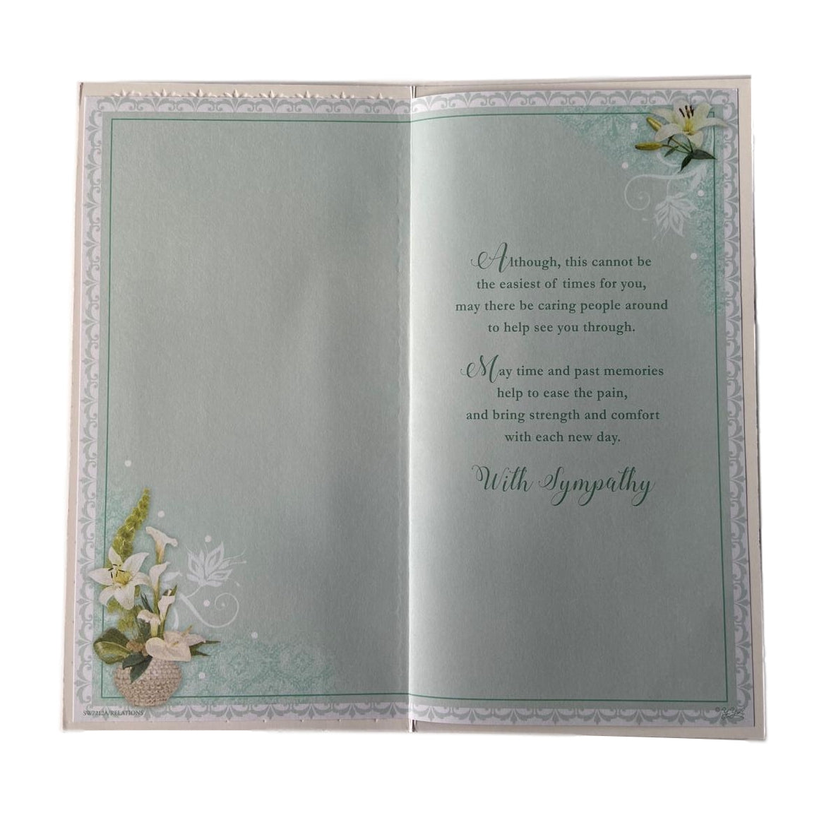 On The Loss of Your Husband Deepest Sympathy Soft Whispers Card