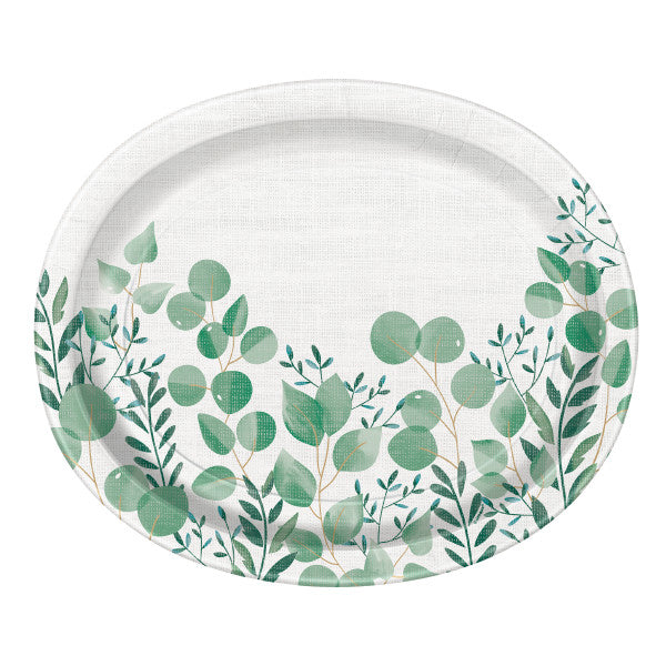 12" Botanical Oval Plates