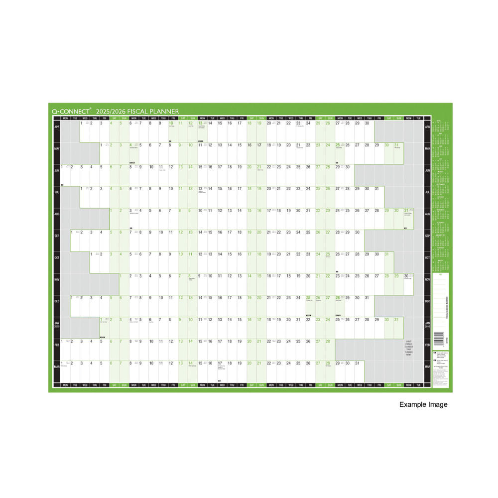 2025-2026 Double Sided Fiscal and Academic Unmounted Planner 854 x 610mm