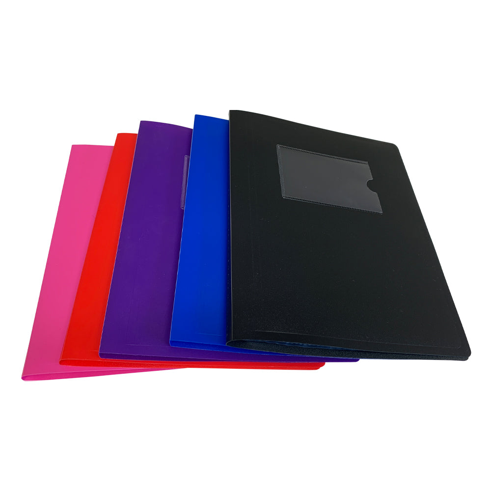 A5 Black Flexible Cover 10 Pocket Display Book