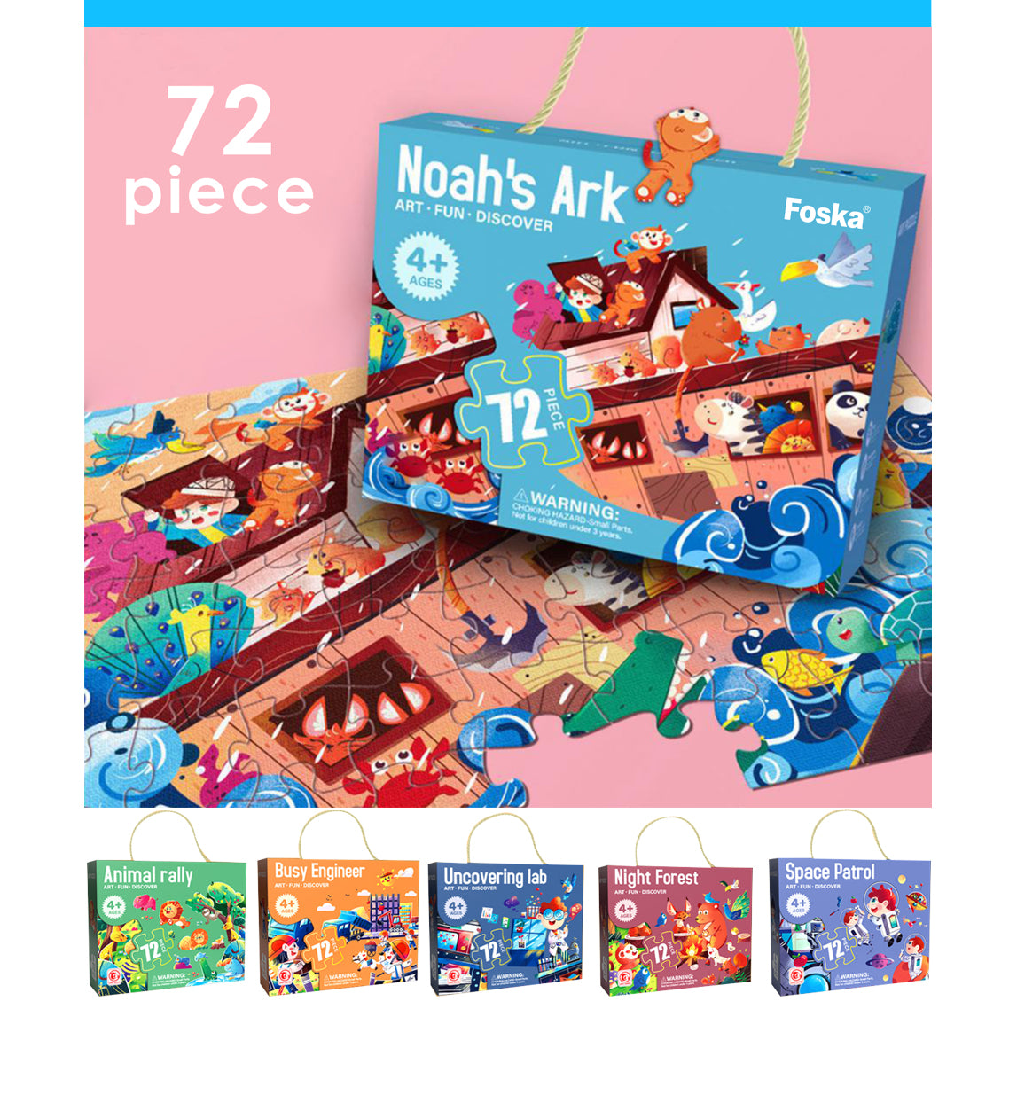 72 Piece Jumbo Floor Puzzles for Kids