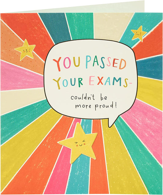 Rainbow Design Exams Pass Congratulations Card